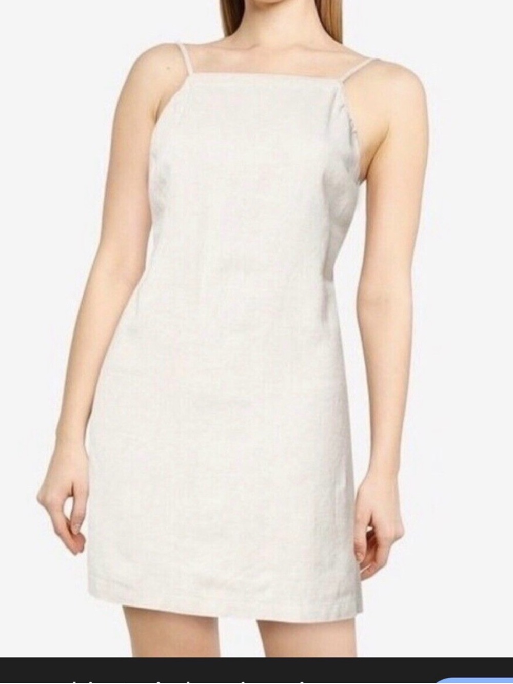 Abercrombie & Fitch Cream Linen-Blend Mini Dress